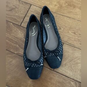 Sam Edelman Black Woven Ballet Flats